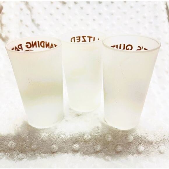 Vintage Federal Glass Frosted Tumbler Caricature Gambling Poker Glasses-3 RARE - Picture 2 of 10